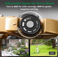 RESTMO O-LS-19 Tripod Impact Sprinkler, 21-48" Height, 85 ft Spray, 360&deg; Adjustable Pattern - 7