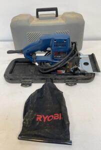 Ryobi JM80 Plate Joiner, 4-inch Blade, 6.0A, 10,000 RPM, Dust Bag & Hard Case Included ( Powers On )