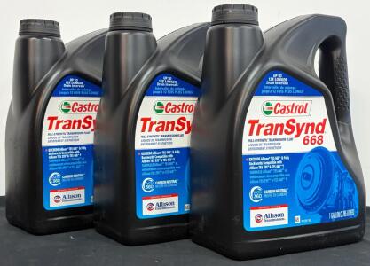 Castrol TranSynd 668 TES 668 Full Synthetic ATF, 3 x 1-Gallon Bottles, Allison Approved (Location 7)
