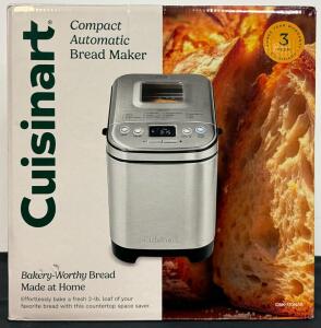 Cuisinart Compact Automatic Bread Maker CBK-110NAS, 2 lb Loaf, 12 Programs, New
