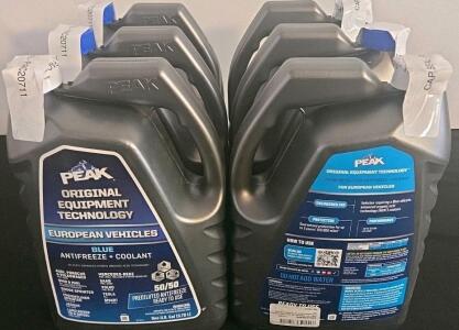 PEAK Original Equipment Technology Blue Antifreeze + Coolant, 1 Gallon Bottles, Set of 4 (Shelf FL 4000)