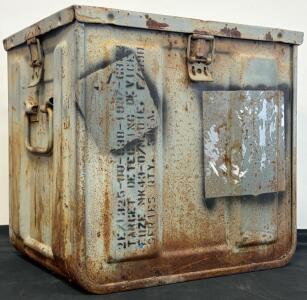 Military MK43-10 Metal Storage Ammo Box, Taylor Division Teledyne CAE, Steel