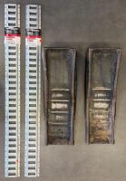 Steel Car Ramps Pair & 2 Haul-Master 5' E-Tracks, 2,000 lb Load, 36"x10" Ramps, Galvanized Rails