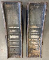 Steel Car Ramps Pair & 2 Haul-Master 5' E-Tracks, 2,000 lb Load, 36"x10" Ramps, Galvanized Rails - 2