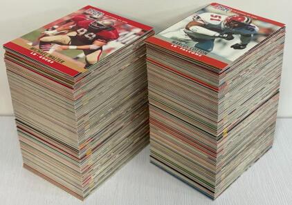 NFL Pro Set Football Trading Card Lot &ndash; 1989/1990, ~500+ Cards, Stars & Rookies, Mixed Teams Including Barry Sanders, Bruce Smith, Derrick Thomas, Joe Namath, and Sterling Sharpe