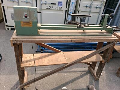 Central Machinery 14" x 40" Wood Lathe, 1/2 HP, 110V, 3400 RPM, unable to test (connection 1)