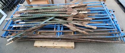 Steel T-Posts (40 ct) & Portable Metal Stacking Racks (9 ct), 6 ft Posts, 8x4x3 ft Racks, Heavy Duty