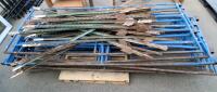Steel T-Posts (40 ct) & Portable Metal Stacking Racks (9 ct), 6 ft Posts, 8x4x3 ft Racks, Heavy Duty