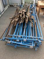 Steel T-Posts (40 ct) & Portable Metal Stacking Racks (9 ct), 6 ft Posts, 8x4x3 ft Racks, Heavy Duty - 2