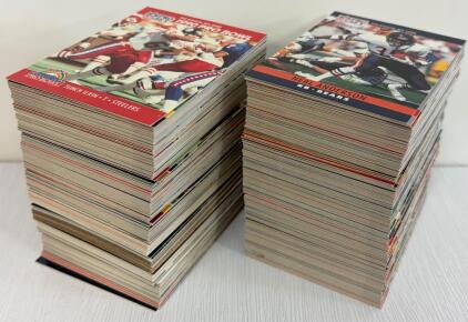 Large Lot of 1990 & 1989 NFL Pro Set Football Cards w/ NBA Hoops Fleer Mix, ~500+ Cards Including Bob Griese, Don Majkowski, and more