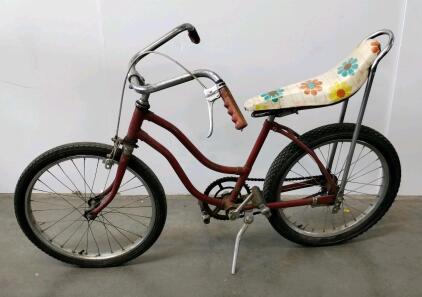 Vintage 1970s Royce Union Children's Muscle Bike &ndash; Red Frame, Banana Seat, Ape Hanger Handlebars