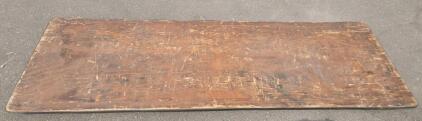6 ft Folding Rectangular Wooden Banquet Table with 3/4" Plywood Top and 16-Gauge Steel Legs (Conex 2)
