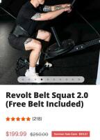 Revolt Belt Squat 2.0 &ndash; Belt Squat Machine with Free Belt, 495 lbs Capacity, Fits 2" x 2" to 3" x 3" Racks (location 6)