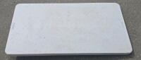 Used Folding Table Tops &ndash; White Plastic & Wood Grain Laminate, Rectangular, 6 ft (Conex 2) - 3