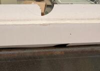 Fixed Privacy Frosted Glass Window Sash, Vinyl Frame, 48"x48" White, Double Pane, Serial 15781 - 5