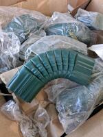 Boxed Aluminum Downspout Elbows 2"x3" &ndash; Musket Brown, Green, Gray &ndash; Rollex/Last Time Metal USA, whole pallet, about 8 boxes in total, located right of the connex, inspect in person - 2