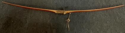 Vintage Bear Archery Longbow ~68" Laminated Wood, USA, "PAT. APPLIED FOR" Era, c. 1947-53