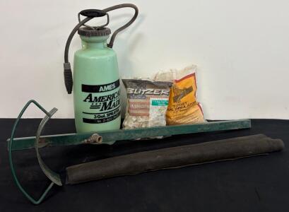 Ames 3-Gallon Hand Sprayer, Blitzer T-Post Insulators, Mesh & Stake Lot, 5 Pieces