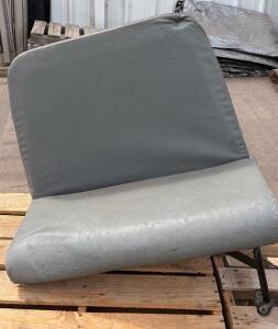 Fixed-Base Vinyl Bus Bench Seat, Gray, 2-Person Capacity, Approx. 42" W x 21" D x 34" H