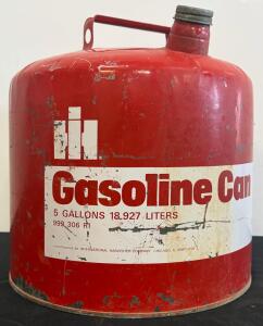 International Harvester 5-Gallon Red Gasoline Can with Dual Spouts