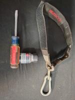 Manual Lever Grease Gun with Flexible Hose, Standard 14 oz Cartridge Capacity, Metal Body , welding leathers, heavy duty jacks, ear protection, battery charger, unable to test, and more. - 3