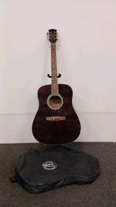 "Talent" Acoustic Guitar with Case and Stand