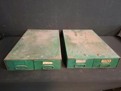 Metal Drawer Cabinets (2) with Hardware & Fasteners, Precision U-Joints, Dividers, 4 Drawers