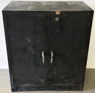 Industrial Metal Storage Cabinet, 2-Door, 2-Shelf