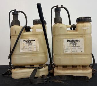 (2) Hudson Suprema 4-Gallon Bak-Pak Sprayers, Model 63184, Manual Piston Pump, Brass Wand