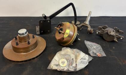 Front Disc Brake Conversion Kit, 11" Rotor, 5-Lug, Booster, Pedal, Caliper, Hardware, GM/Truck Style
