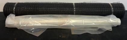 Bird-X Standard Bird Net 100&rsquo; x 4&rsquo; Black Polyethylene Netting + Poly-Cover Clear Plastic Film Roll