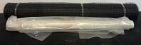 Bird-X Standard Bird Net 100&rsquo; x 4&rsquo; Black Polyethylene Netting + Poly-Cover Clear Plastic Film Roll