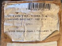 Bird-X Standard Bird Net 100&rsquo; x 4&rsquo; Black Polyethylene Netting + Poly-Cover Clear Plastic Film Roll - 3