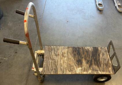 Commercial Platform Dolly with Dual Handles, 37&rdquo;x18&rdquo; Wood Platform, 1,000 lb Capacity