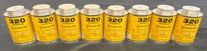 (8) K-FLEX USA 320 Adhesive, 8 oz Cans, Industrial Contact, VOC 612 g/L, Flammable, Brush Cap