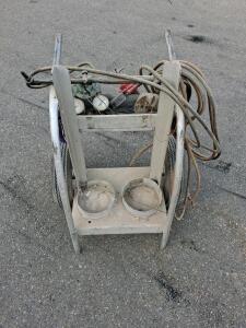Smith Equipment Oxy-Acetylene Welding/Cutting Cart with Smith Regulators, Twin Cylinder, 25ft Hoses