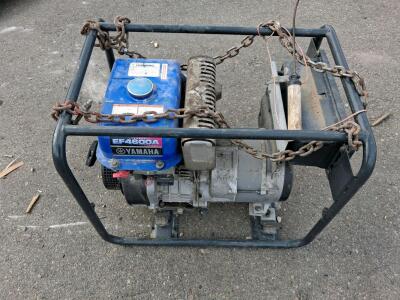 Yamaha EF4600A Portable Generator, 4600W Max, 301cc MZ300 Engine, 6.6 Gal Tank, 120/240V