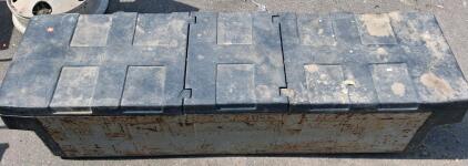 Delta Big Dude 72" Steel Jobsite/Truck Storage Toolbox, Dual Lid, Black, Heavy Duty