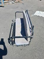 Yutrax Rear ATV/UTV Jump Seat Bench, Fold-Down, Steel Frame, Gray, Fits Most Racks, 2-Person - 2