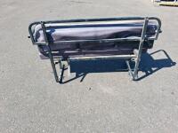 Yutrax Rear ATV/UTV Jump Seat Bench, Fold-Down, Steel Frame, Gray, Fits Most Racks, 2-Person - 3