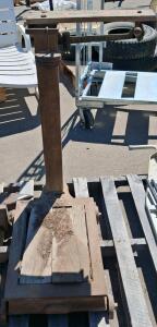 Antique Cast Iron & Wood Platform Beam Scale - 500 lb Capacity, 24"x18" Platform, Counterweight