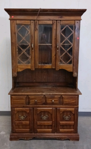 2-Piece Wood China Hutch