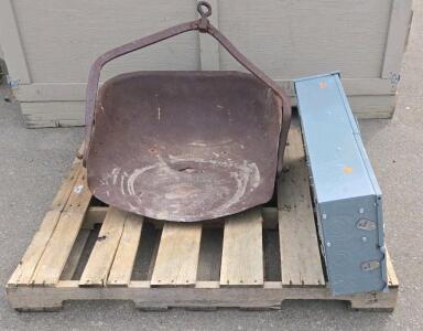 Electrical Meter Base with Emergency Disconnect Panel and 4 cu ft Concrete Bucket