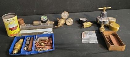 Oxy-Acetylene/Propane Welding Kit with Harris Regulators, Gauges, Copper Tips, Forney Brazing Flux