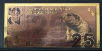 (4) Idaho 25 Goldbacks 2026 - 24k Gold Aurum Note, Lady Justice Design, Serial C734450636 + (2) Gold Notes - 2