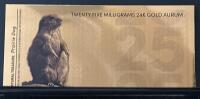 (4) Idaho 25 Goldbacks 2026 - 24k Gold Aurum Note, Lady Justice Design, Serial C734450636 + (2) Gold Notes - 3