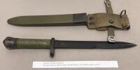 Spanish CETME L Bayonet, 8.75" Blade, Fits 5.56mm NATO Model L Rifle, With Scabbard and Frog