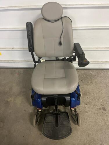 Working Pride Jazzy 1122 Power Wheelchair, 300 lb Capacity, Blue, Mid-Wheel Drive, DWR1000L054