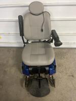 Working Pride Jazzy 1122 Power Wheelchair, 300 lb Capacity, Blue, Mid-Wheel Drive, DWR1000L054