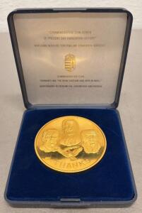 Hungarian Iron Curtain & Berlin Wall Commemorative Coin Series Medal 70mm, Presentation Case